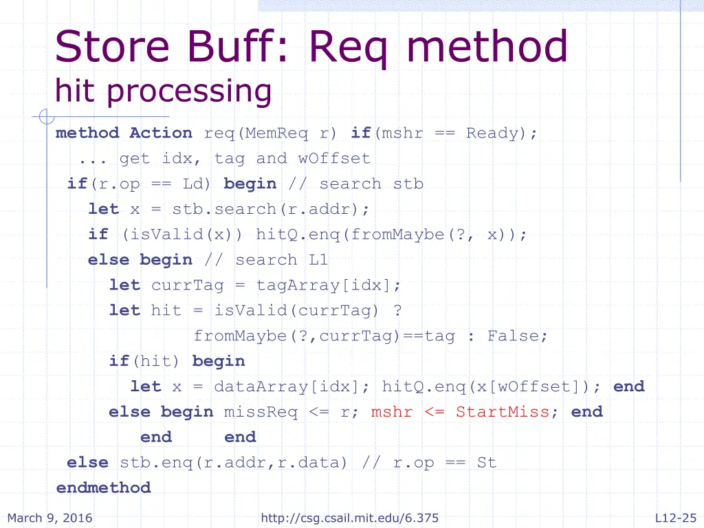 store buff req method hit processing