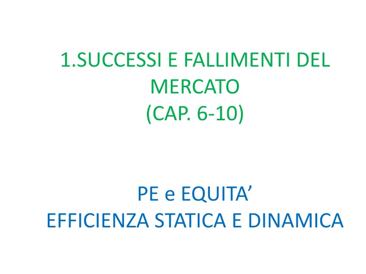 1 successi e fallimenti del mercato cap 6 10