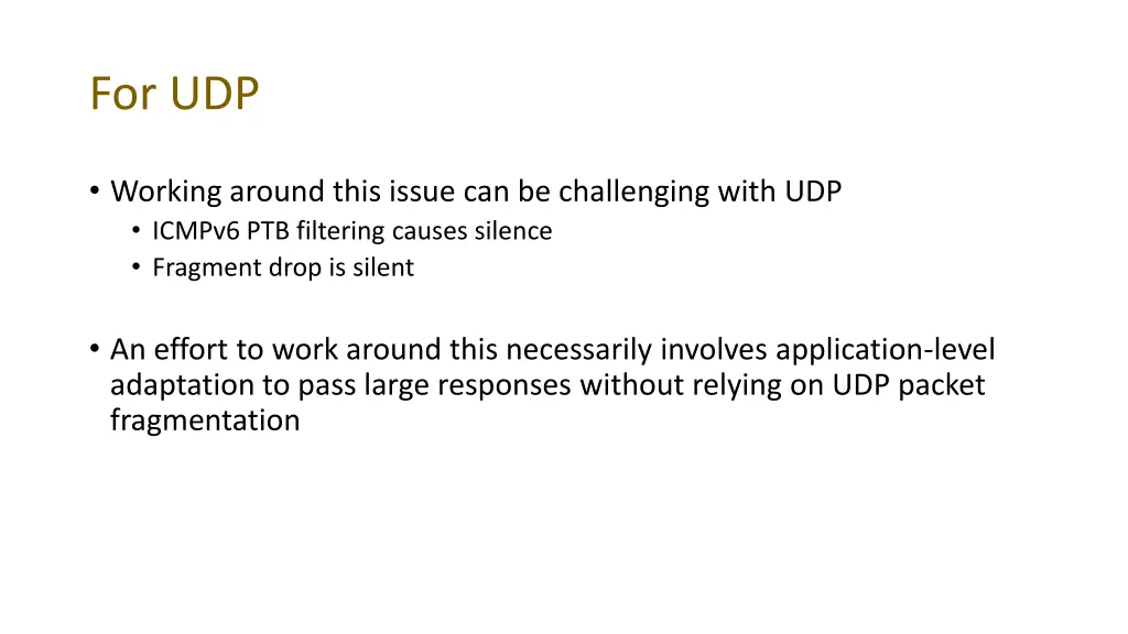 for udp