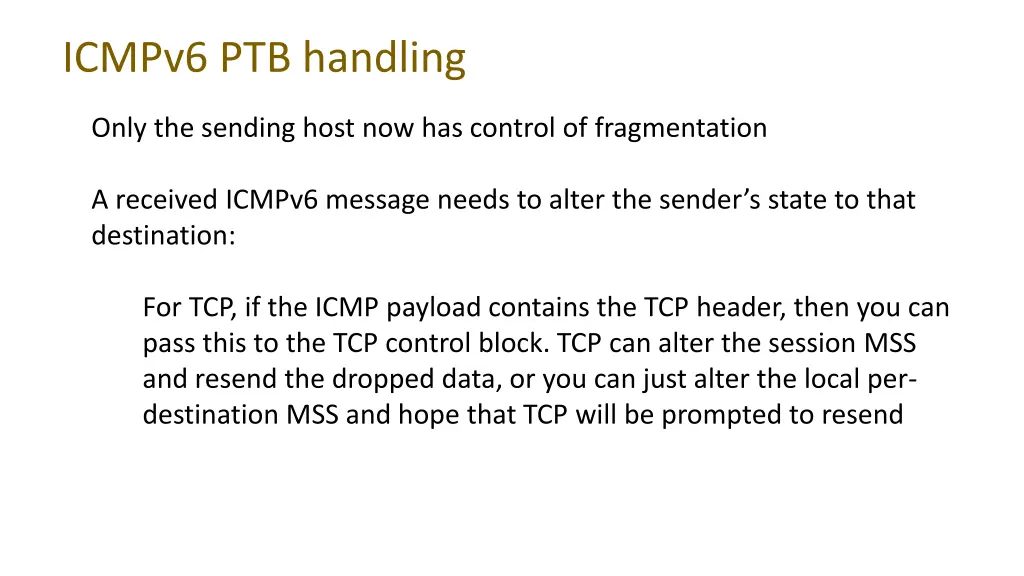 icmpv6 ptb handling