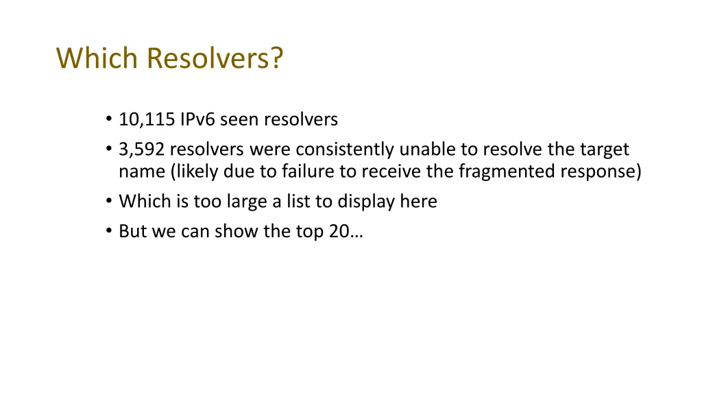 which resolvers