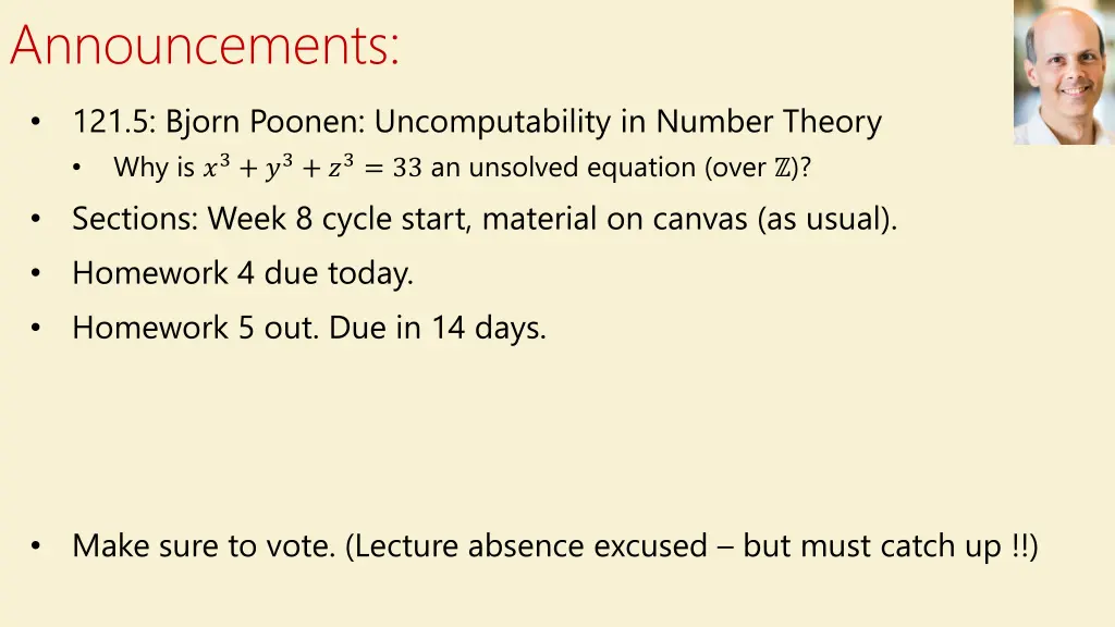 announcements