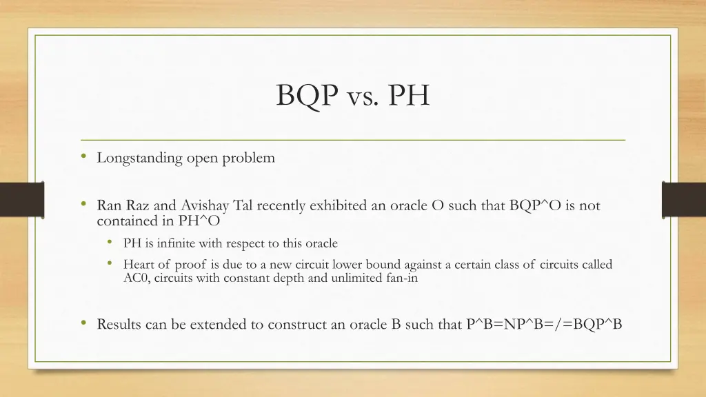 bqp vs ph