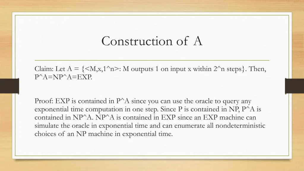 construction of a