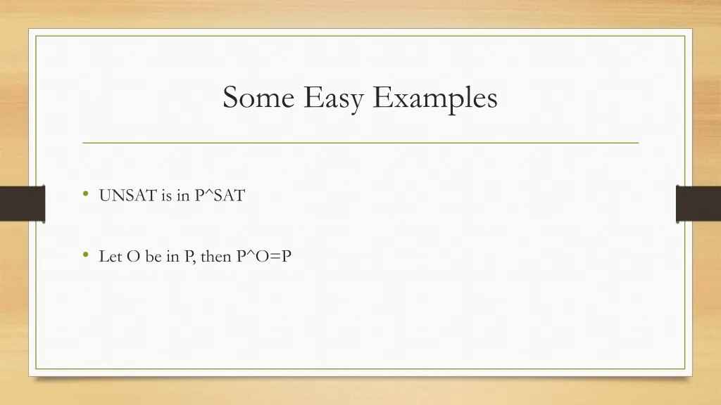 some easy examples