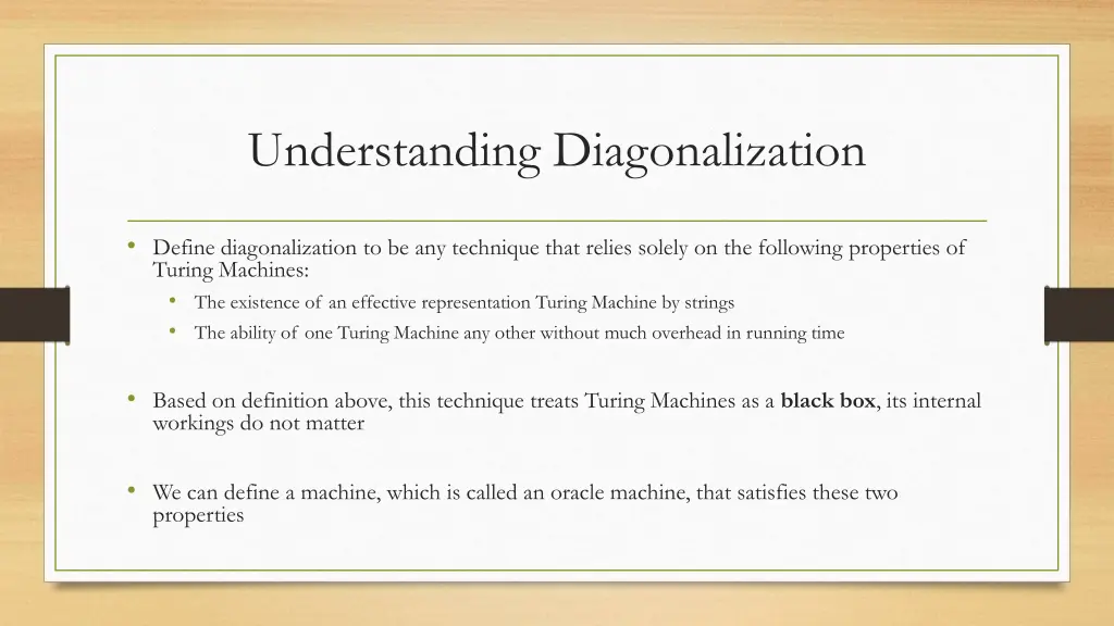 understanding diagonalization
