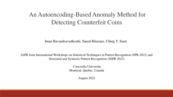 an autoencoding based anomaly method