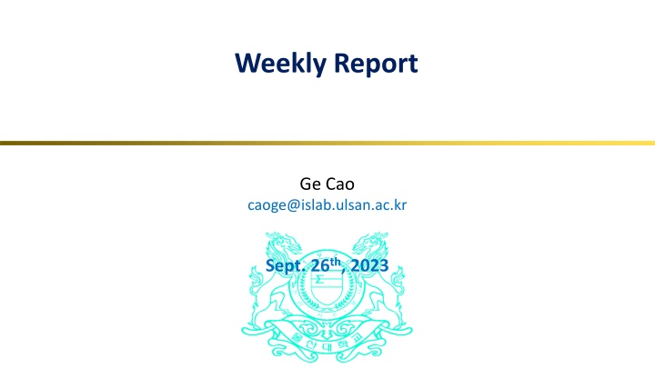 weekly report
