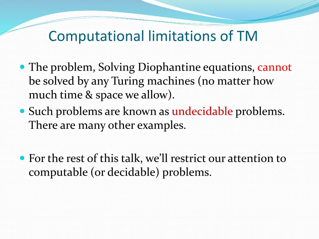 computational limitations of tm 2