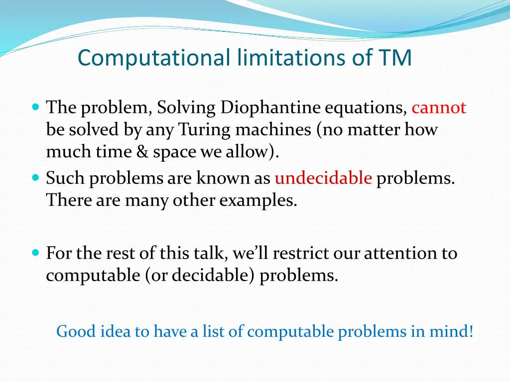 computational limitations of tm 3