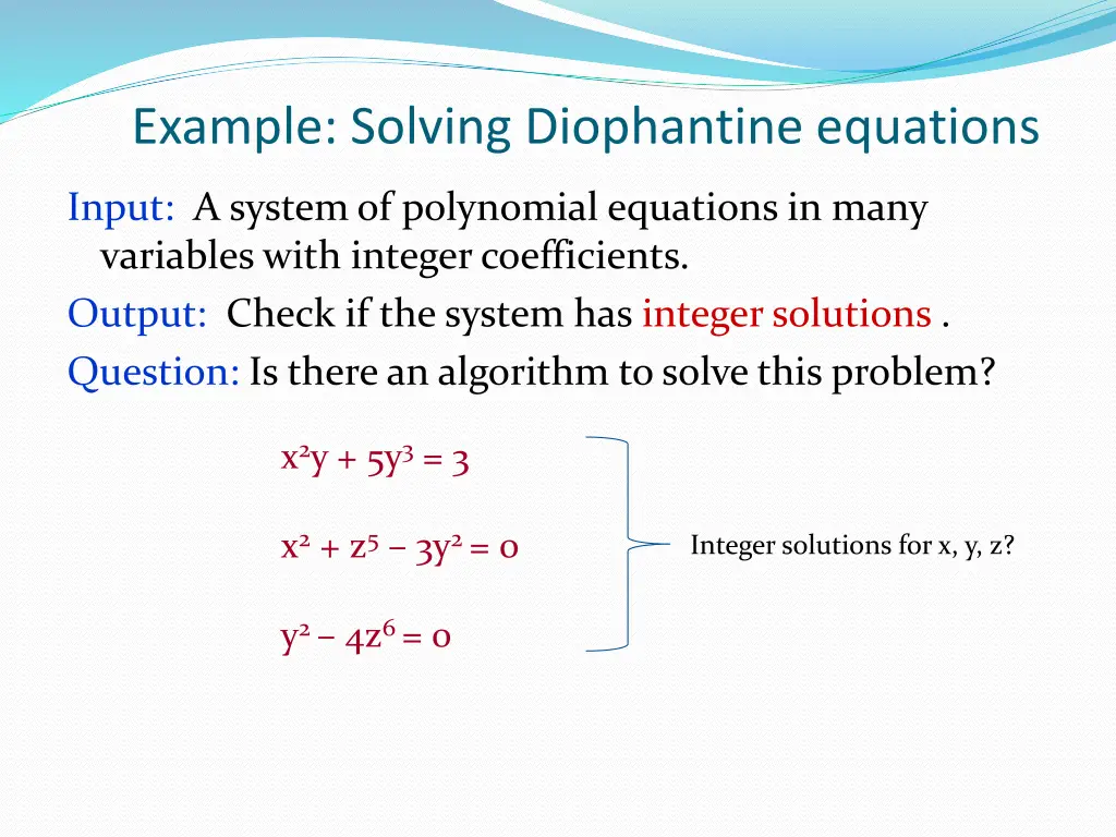 example solving diophantine equations 1