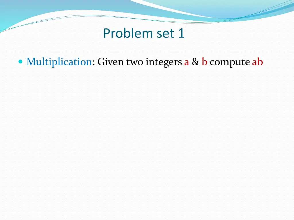 problem set 1