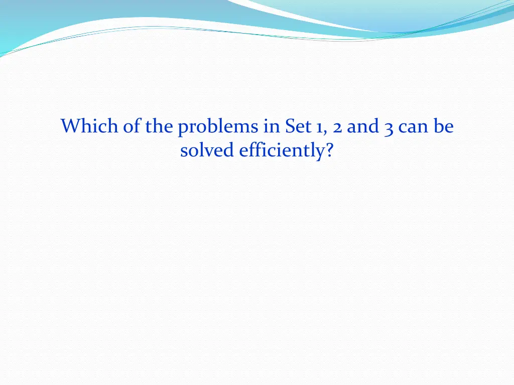 which of the problems