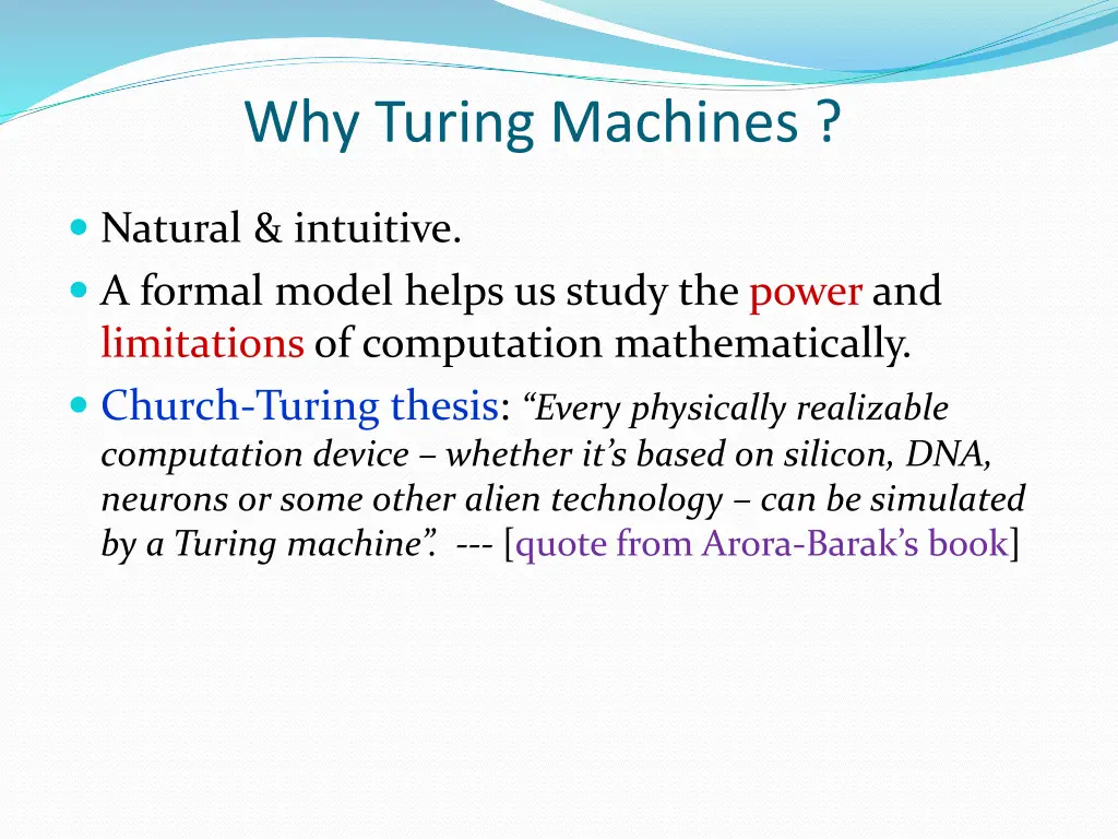 why turing machines 2