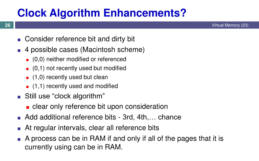 clock algorithm enhancements