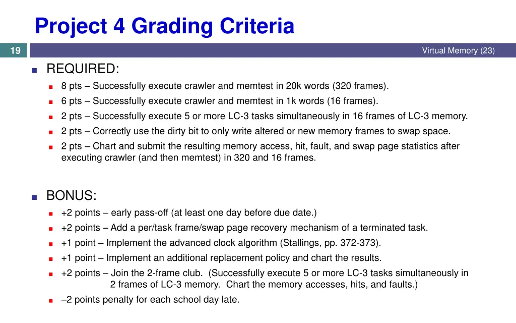 project 4 grading criteria