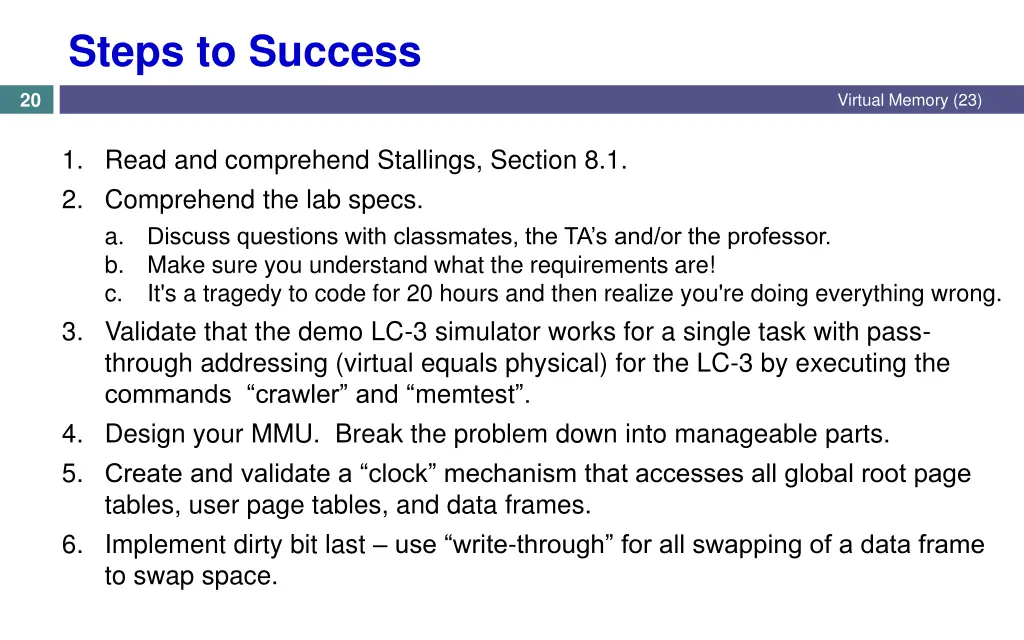 steps to success