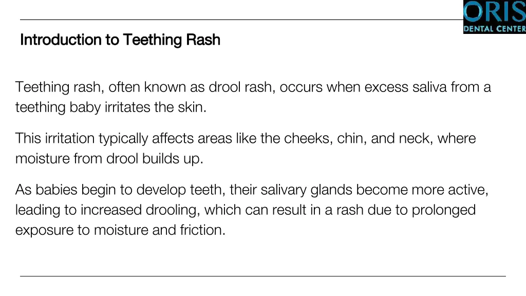 introduction to teething rash introduction