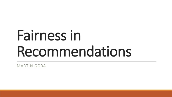 fairness in fairness in recommendations