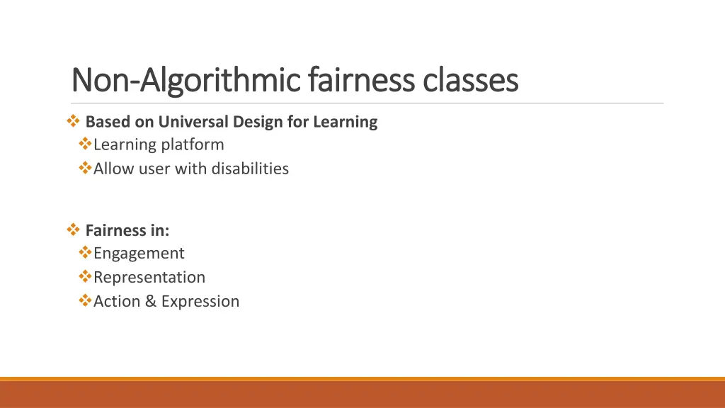 non non algorithmic fairness classes algorithmic