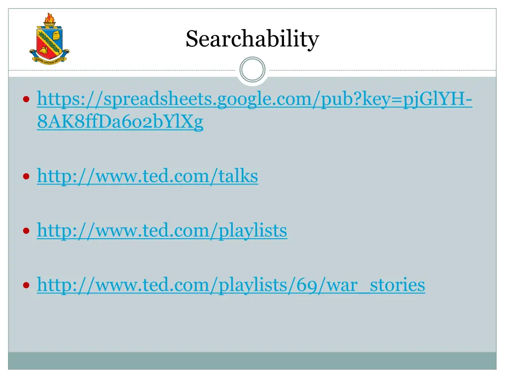 searchability