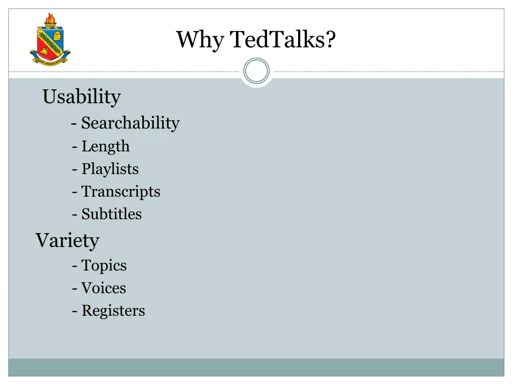 why tedtalks
