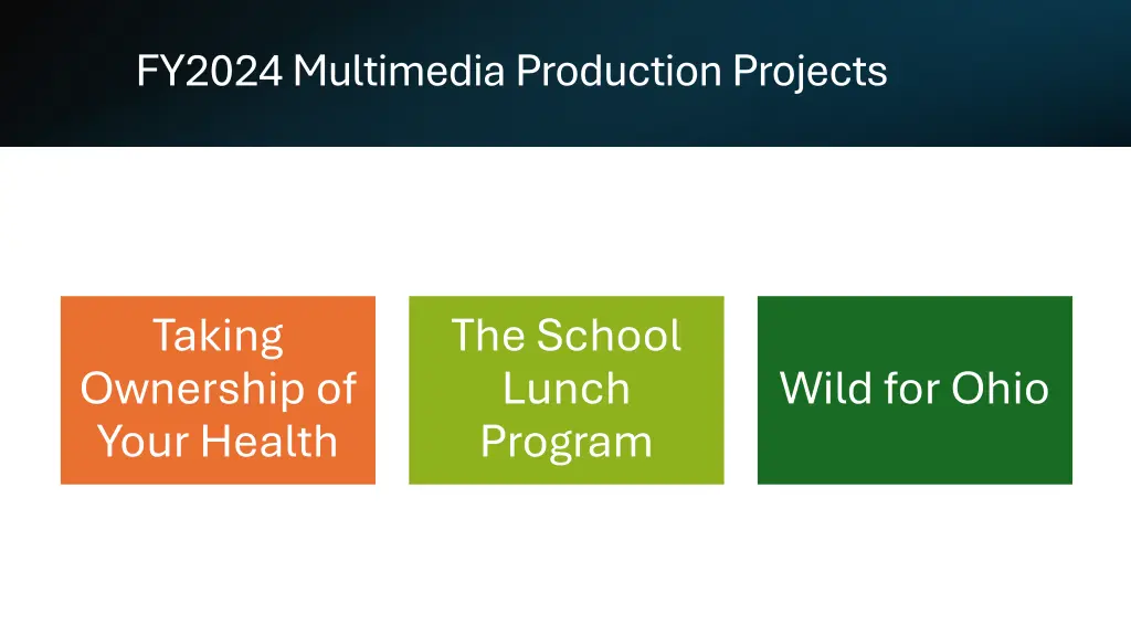 fy2024 multimedia production projects 2