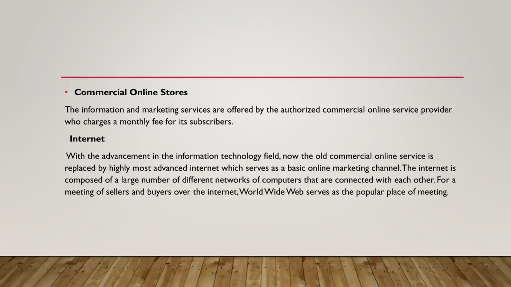 commercial online stores