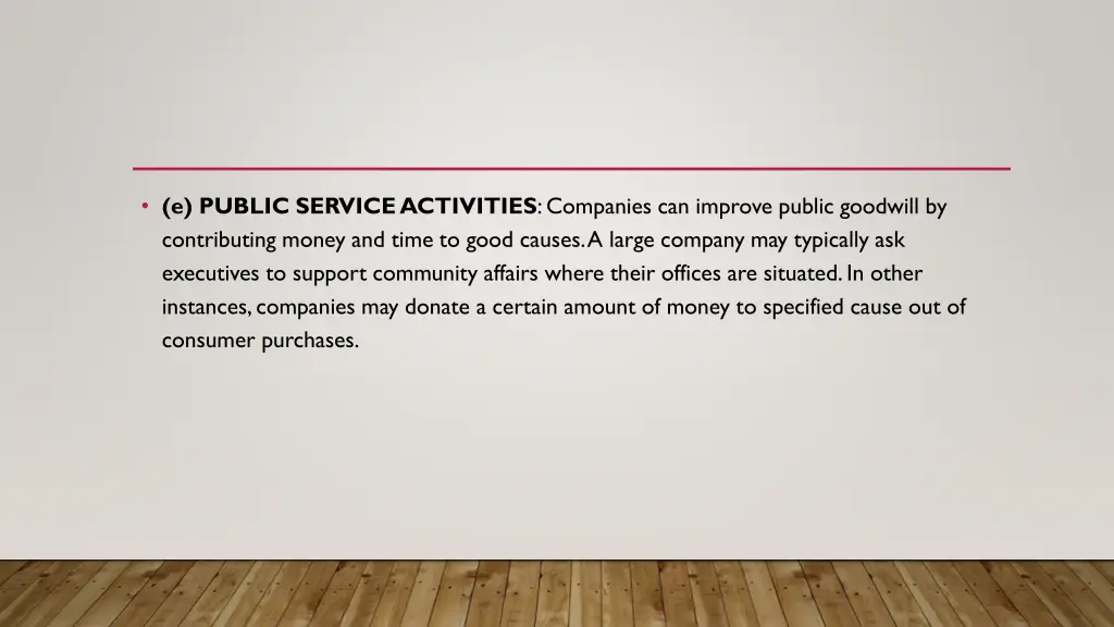 e public service activities companies can improve