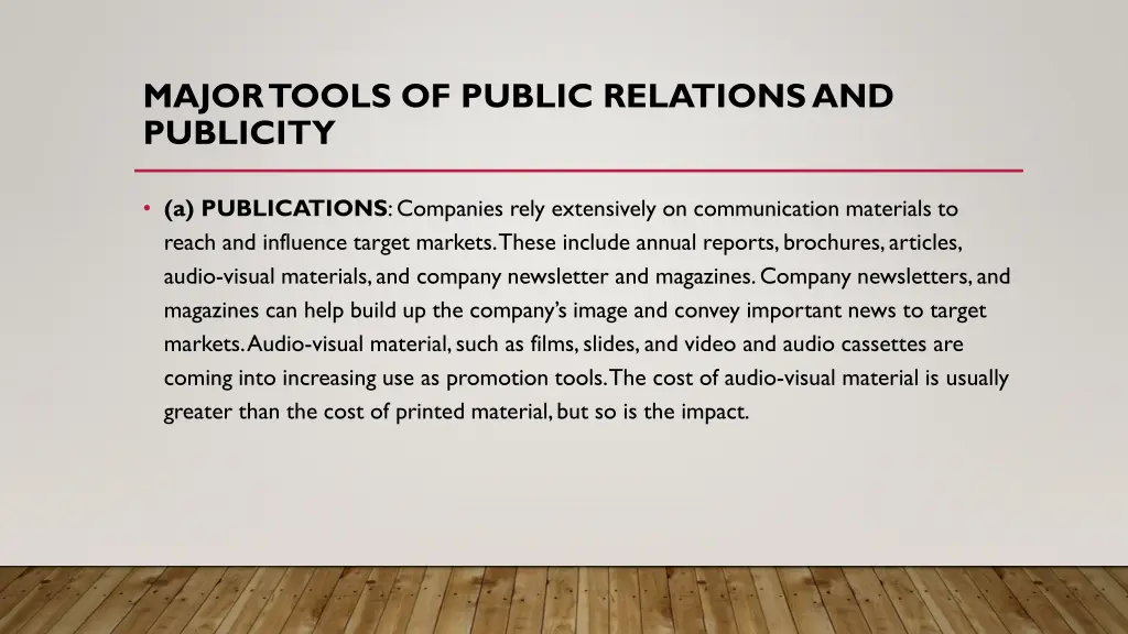 major tools of public relations and publicity