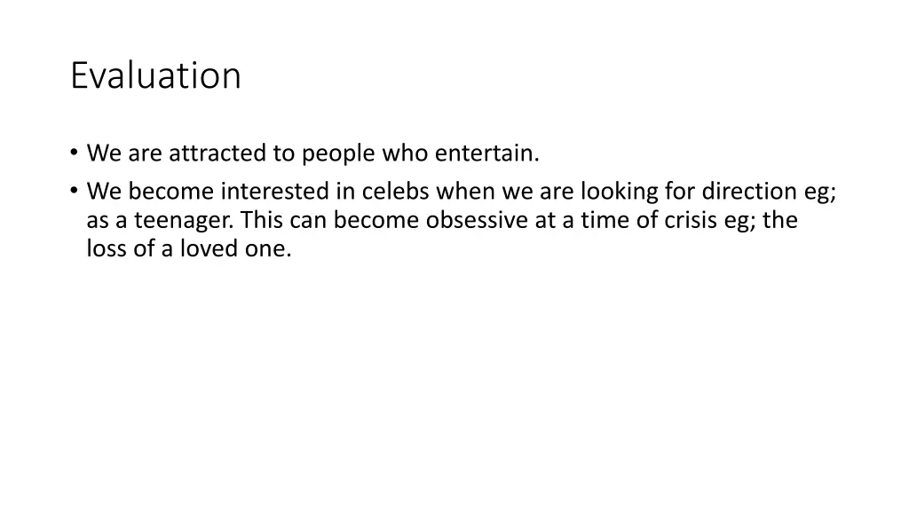 evaluation 1