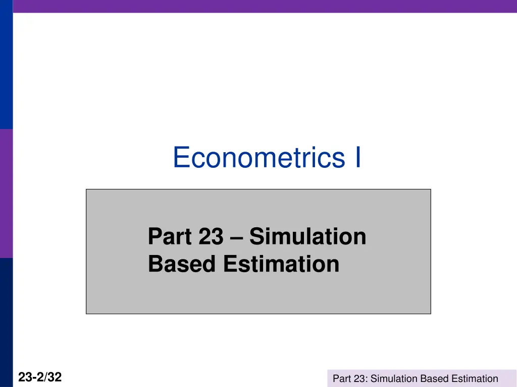 econometrics i 1