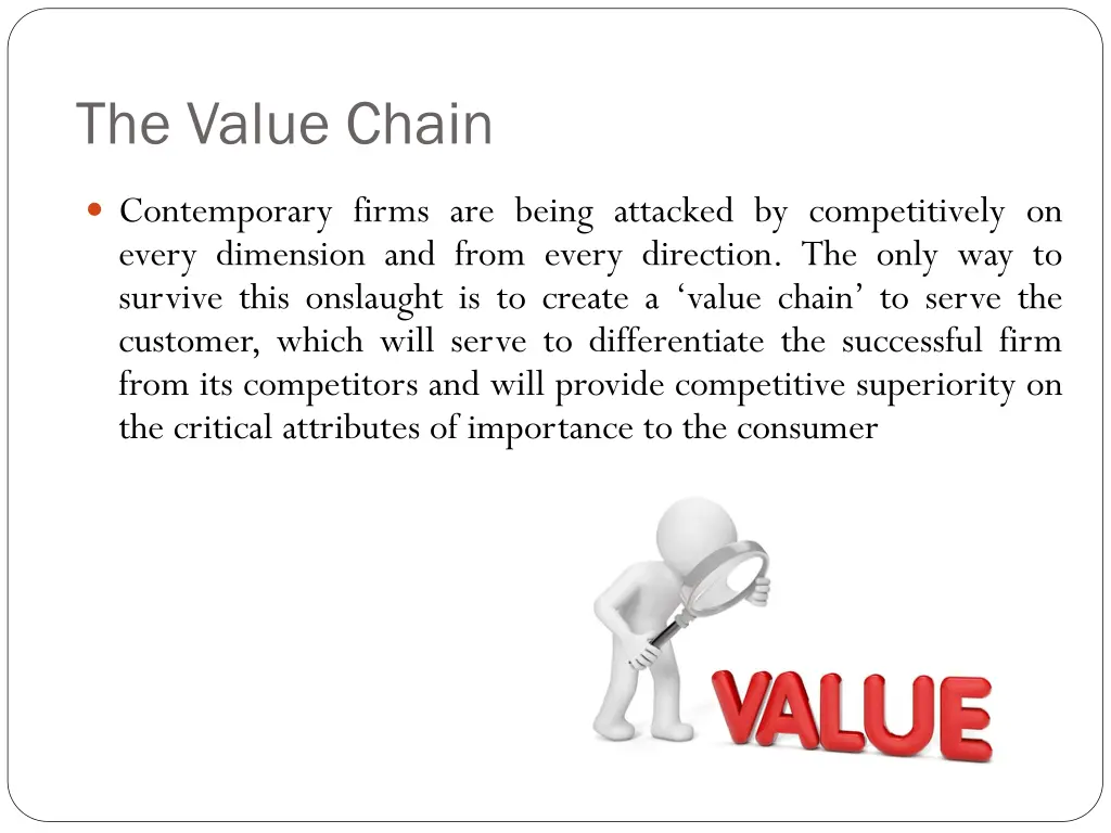 the value chain