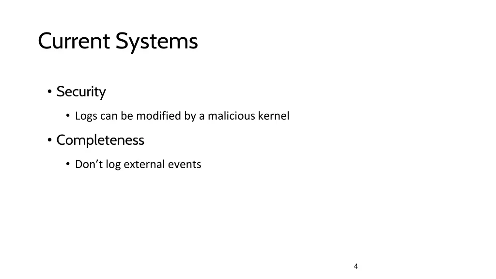 current systems