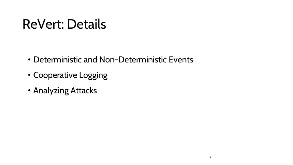 revert details