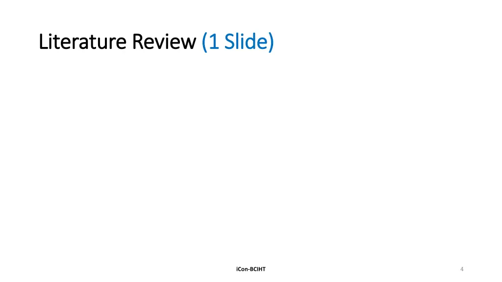 literature review literature review 1 slide