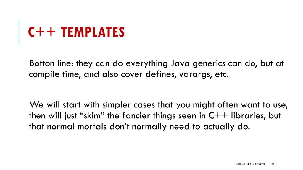 c templates