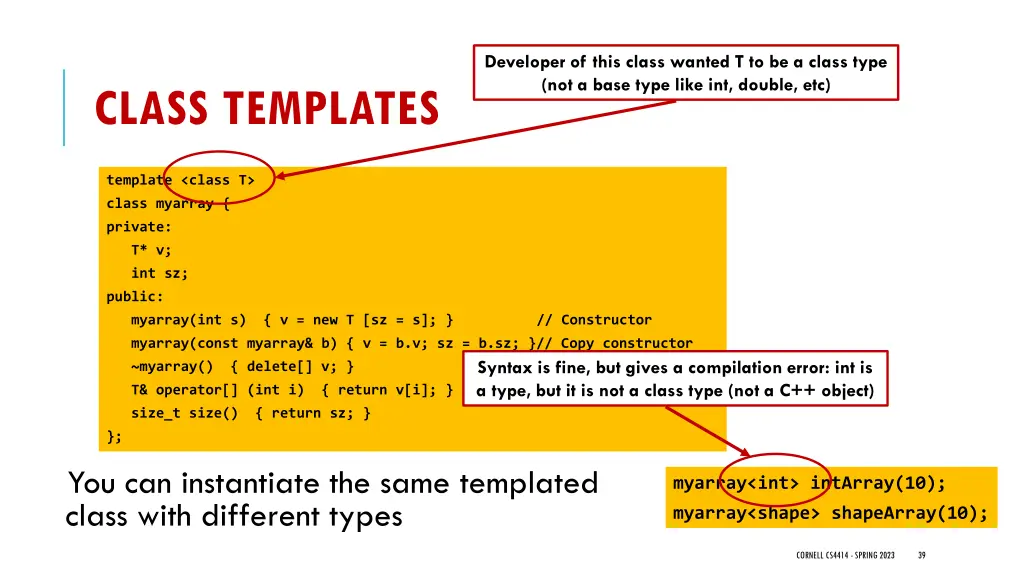 developer of this class wanted t to be a class