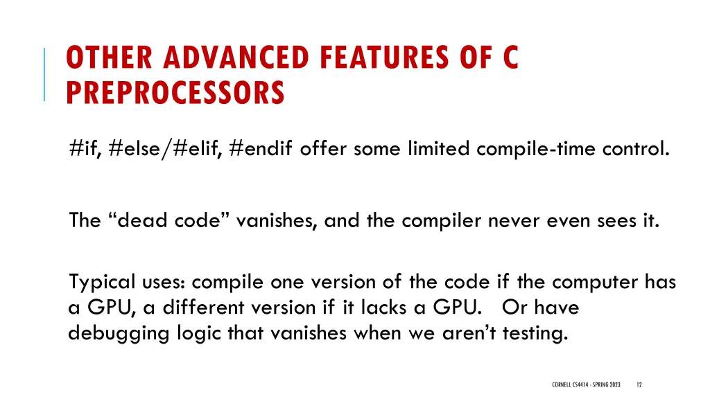other advanced features of c preprocessors