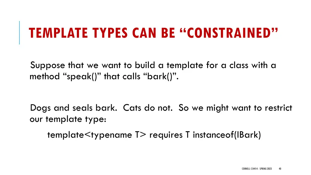 template types can be constrained