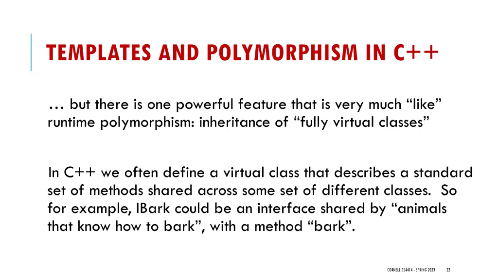 templates and polymorphism in c 2