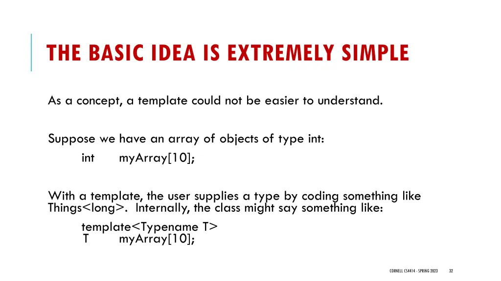 the basic idea is extremely simple