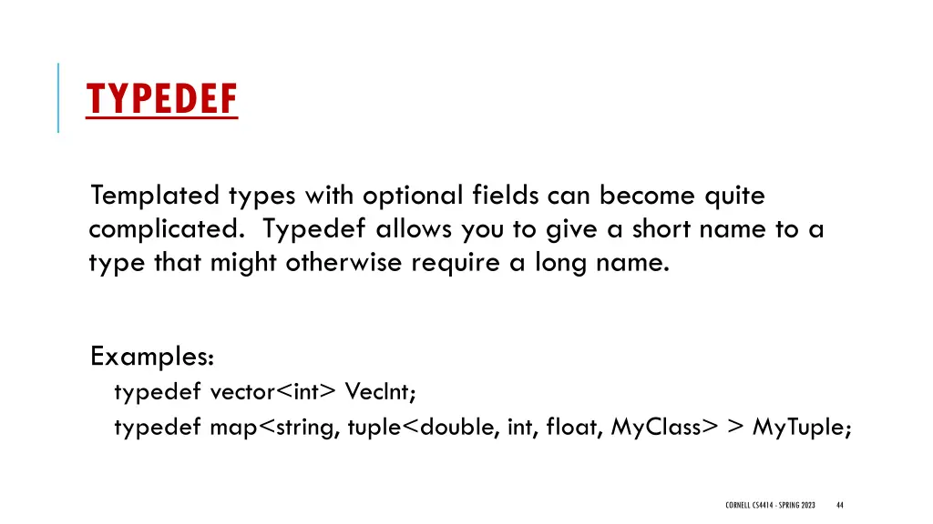 typedef