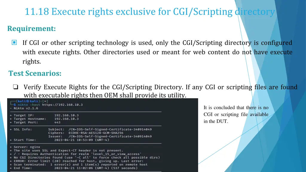 11 18 execute rights exclusive for cgi scripting