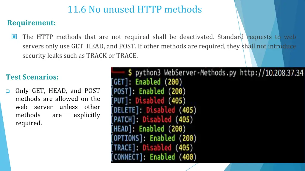 11 6 no unused http methods