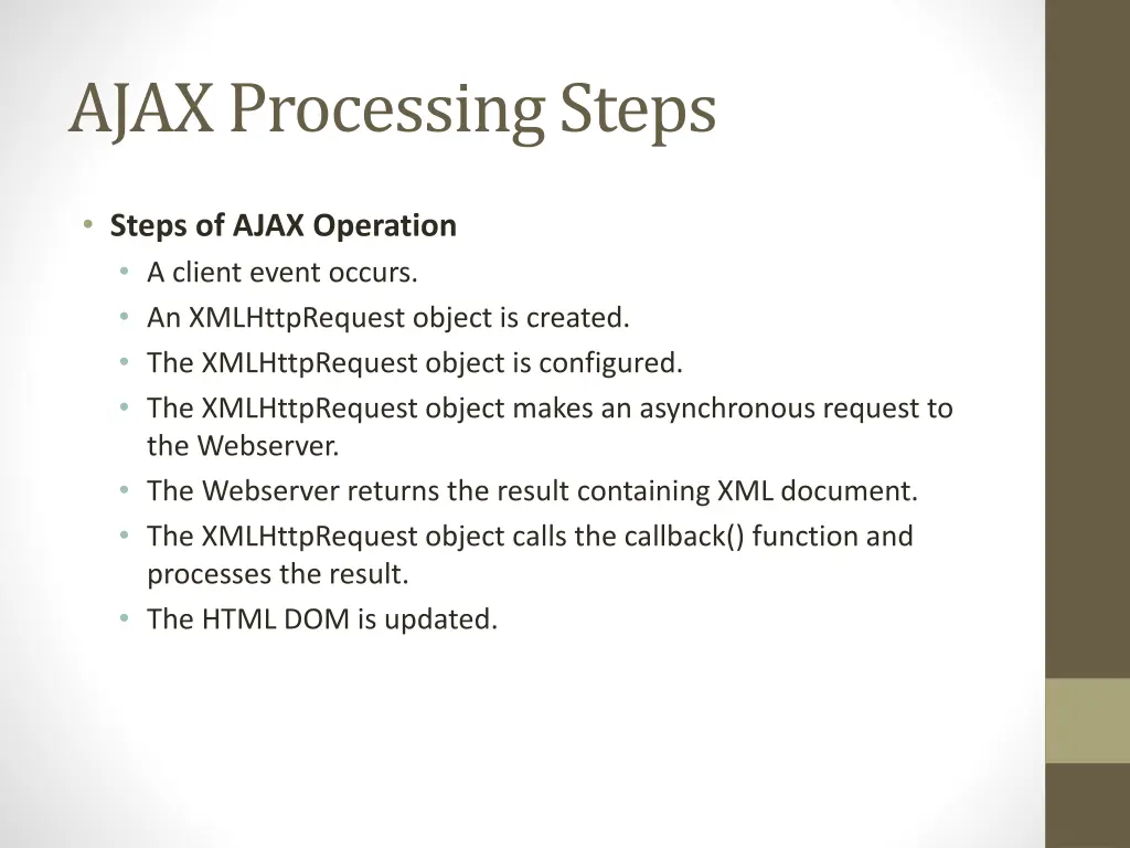 ajax processing steps