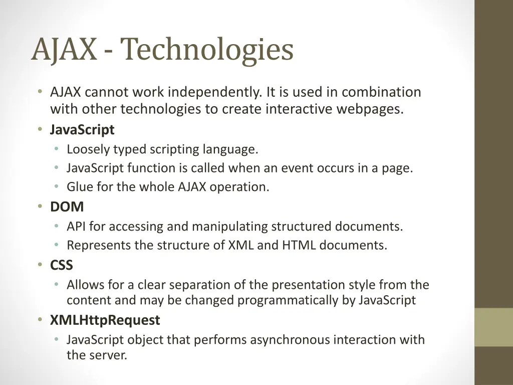 ajax technologies