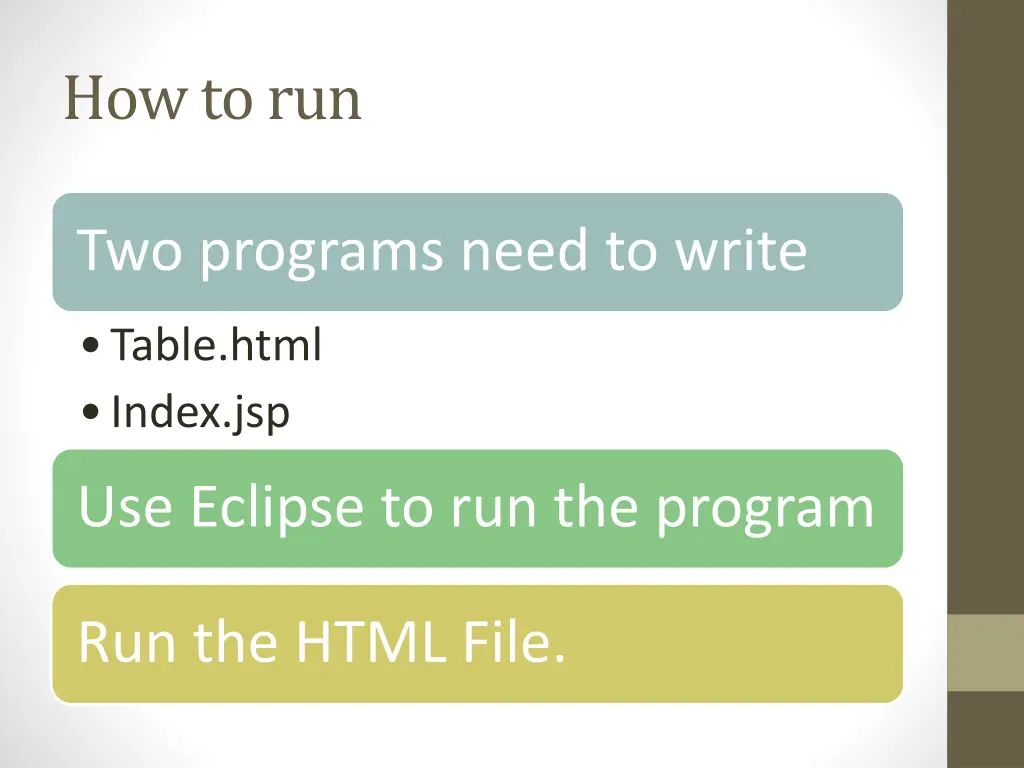 how to run