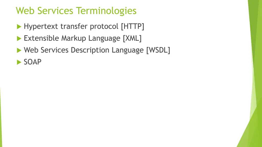 web services terminologies