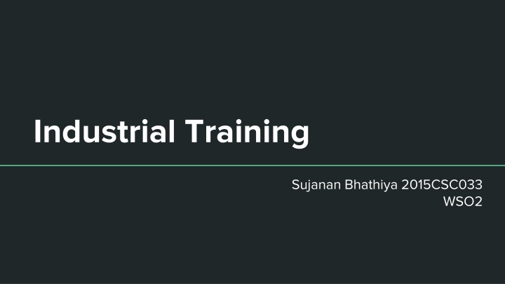 industrial training